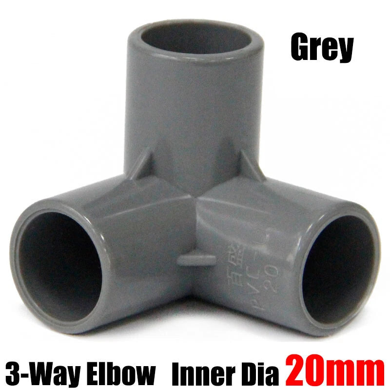 PVC 3 4 5 6-Way Elbow Connector Direct Pipe Fittings 20-110mm White Blue Grey