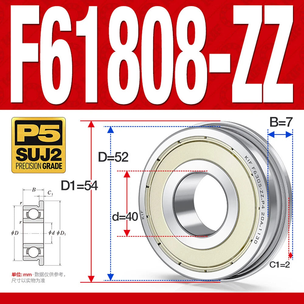 Mini Metal Shielded Flanged Ball Bearings - Model Complete Inner Diameter 2-50mm