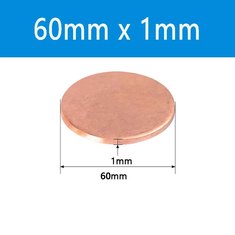 T2 Solid Pure Round Copper Sheet Flat Round Copper Disc Blank Round Metal Sheet