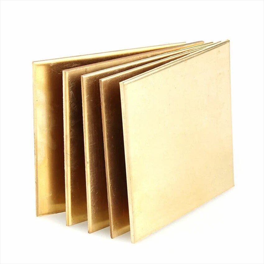 Solid H62 Brass Sheet Metal Plates DIY Crafts Multiple Sizes 0.3mm-6mm Thickness - HomeDIYer