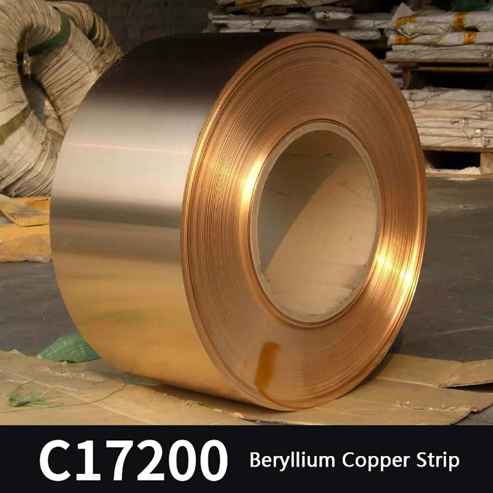 Beryllium Copper Sheet Foil Roll BeCu Strip Metal Thin Plate Thick 0.1mm-1.2mm
