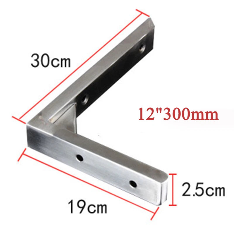 Square Tube Shelf Bracket - 304 SS L Shape for Microwave Storage Corner Bracket