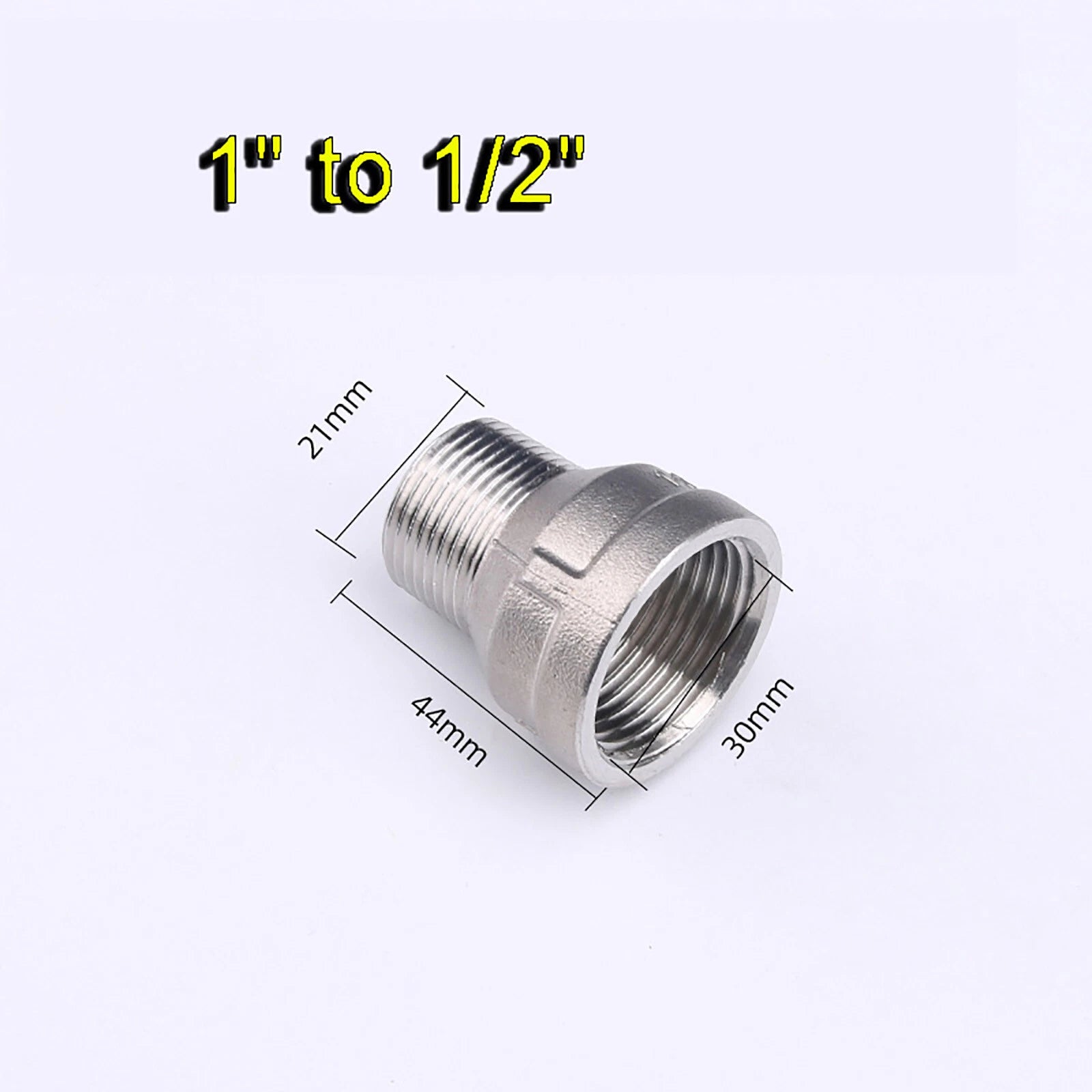 BSP Stainless Steel Reducing Socket — Male x Female Pipe Fitting Adapter