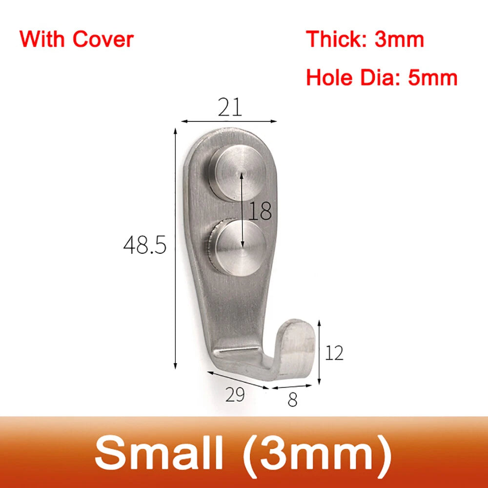 Stainless Steel Hooks Heavy Duty Wall-Mounted Door Rope Towel Hanger Coat Hook