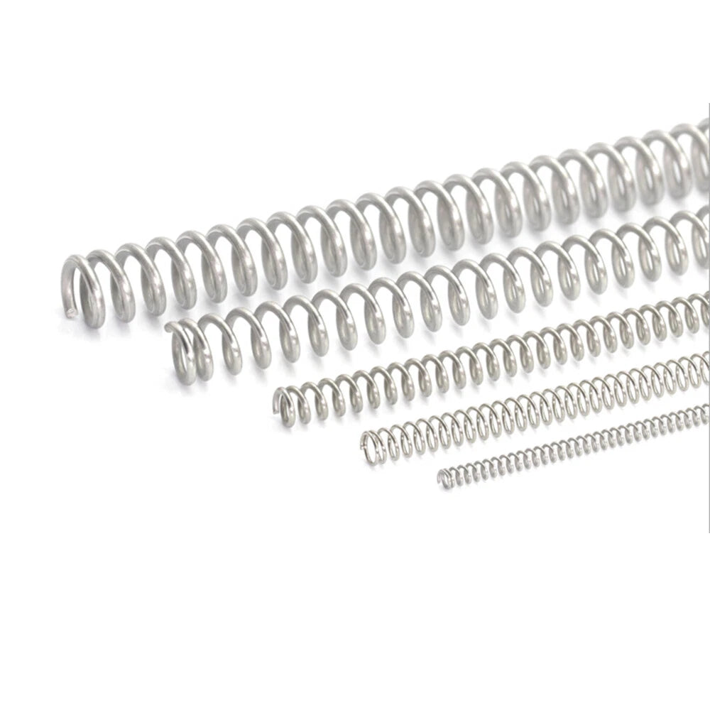 1mm Coarse 304 Stainless Steel Long Compression Spring Length 305mm Fasteners