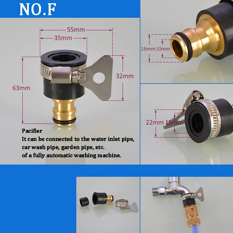 Universal Tap Connector To Garden Hose Pipe Mixer Kitchen Bath Hose Connector