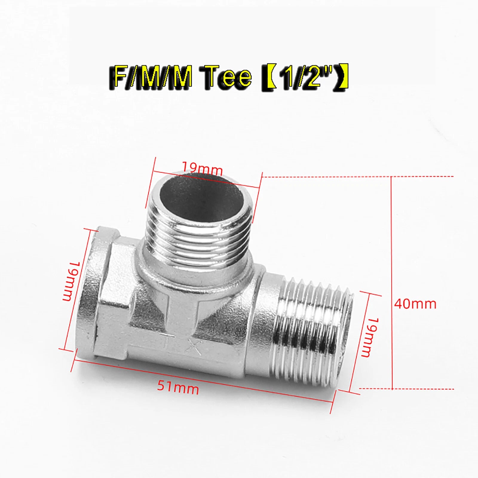 201 Stainless Steel Pipe Tee Fittings — NPT Equal & Reducing Tee Connectors (1/2", 3/4", 1")