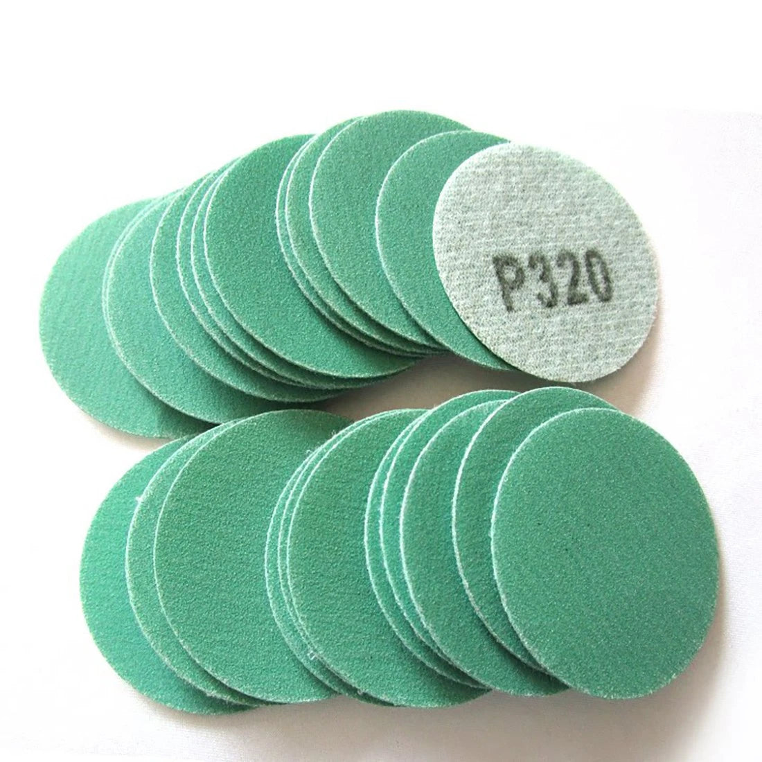 2~6 Inch Green Film Hook&Loop Sanding Flocking Discs Polis Sandpaper 5/6/8 Hole