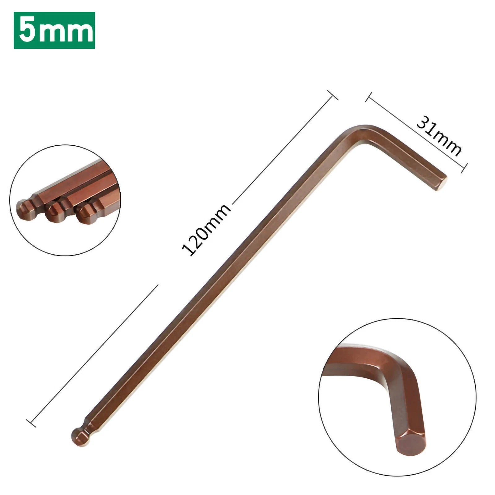 Allen Ball End Hex Key Wrench 1.5mm 2mm 2.5mm 3mm 4mm 5mm 6mm 8mm 10mm 12mm 14mm