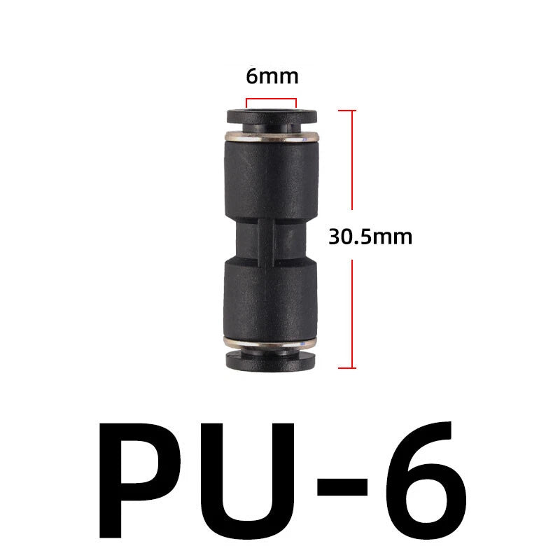 3 4 6mm Pneumatic Push Fit Straight Elbow T-Piece Connector Air Water Lines Hose