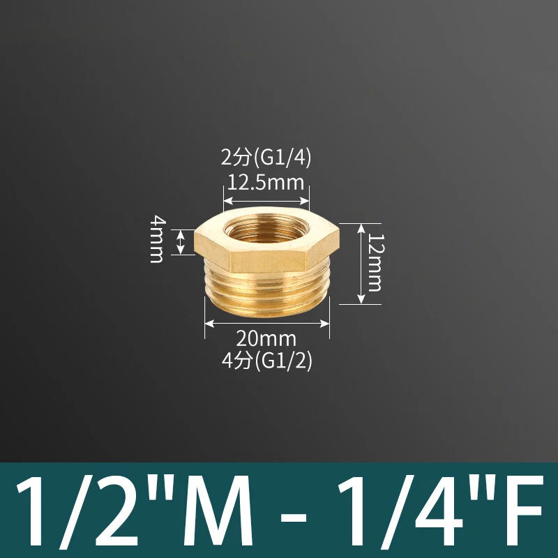 BSP Brass Reducing Hexagon Bush — Male to Female Thread Fittings (1/4" to 1")