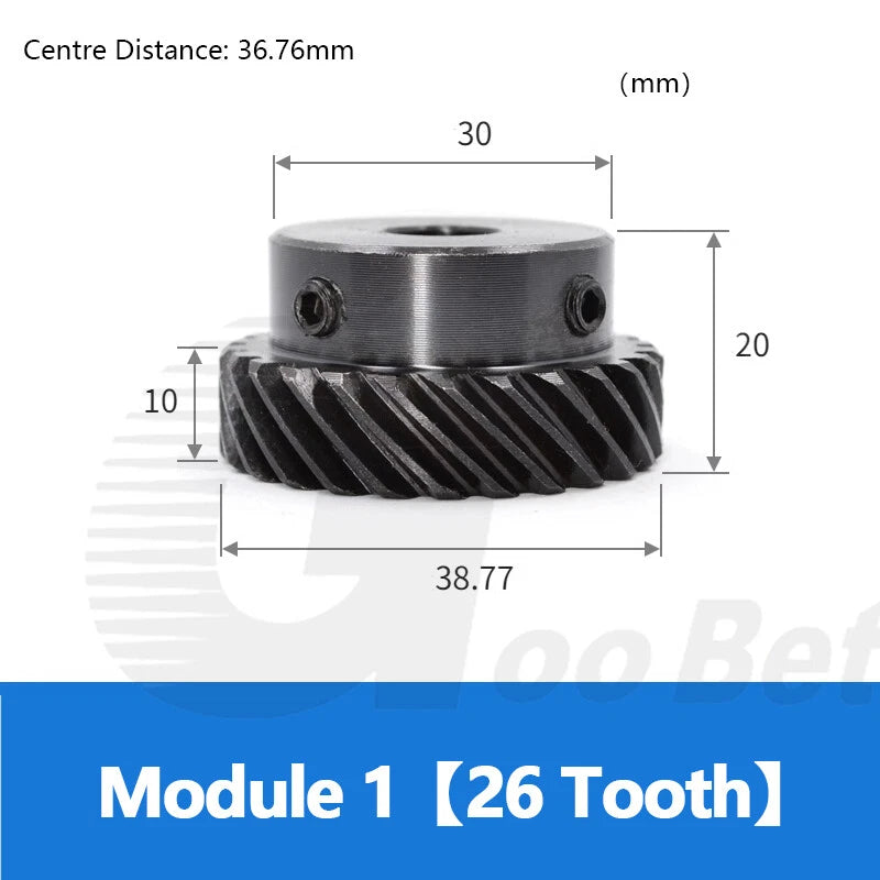 Module 1 1.5 2 Helical Gear C45 Steel Left-handed 45° 13 - 30 Tooth Motor Pinion