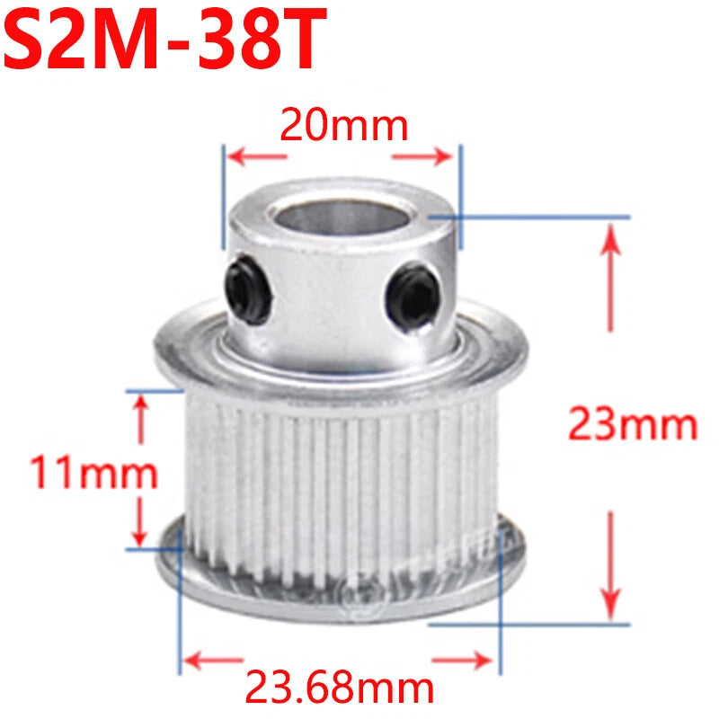 S2M 28-50T Timing Pulley 10mm Belt Synchronous Wheel Gear 3D Printer Bore 4-15mm