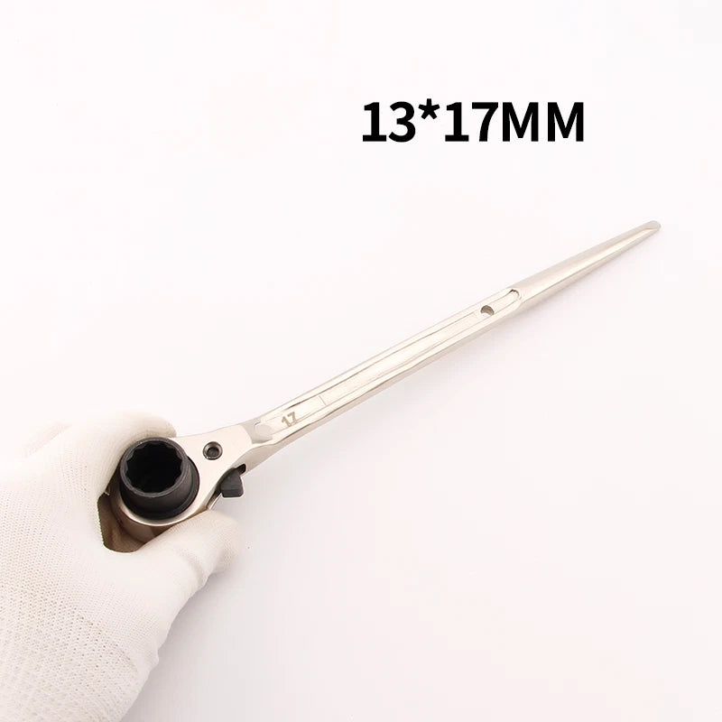 Chrome Vanadium Steel Plum Dual-Use Pointed Tail Socket Ratchet Wrenches