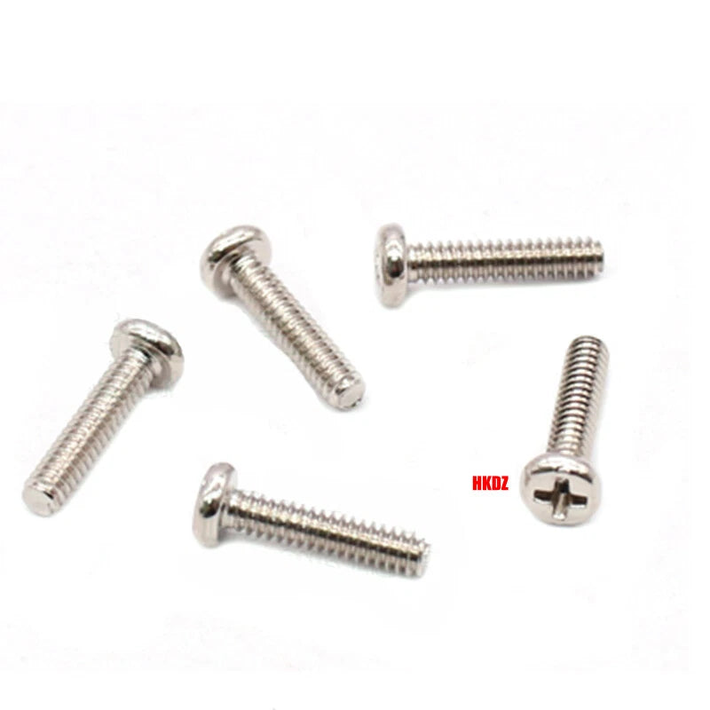 M1–M4 Phillips Pan Head Machine Screws – Carbon Steel, 2–70mm Lengths, Nickel/Black/White Zinc