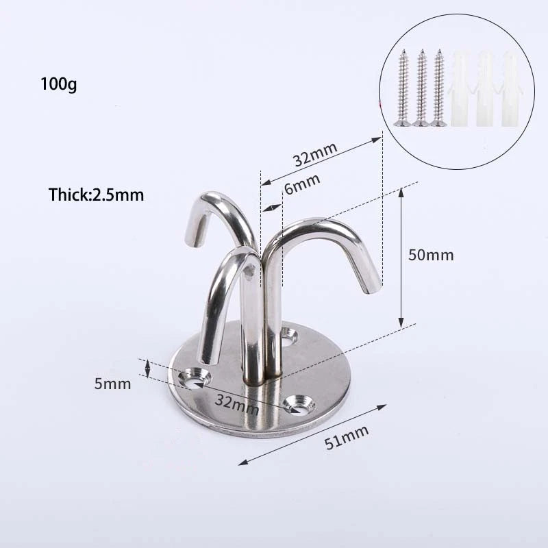 Heavy Duty Ceiling Hooks Stainless Steel Wall Mount Top Hook Hanging Hardware