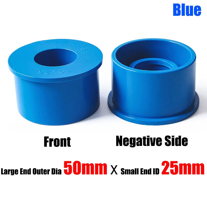 20mm to 75mm PVC Pipe Eccentric Reducing Bushing Fittings Connector Joints Blue