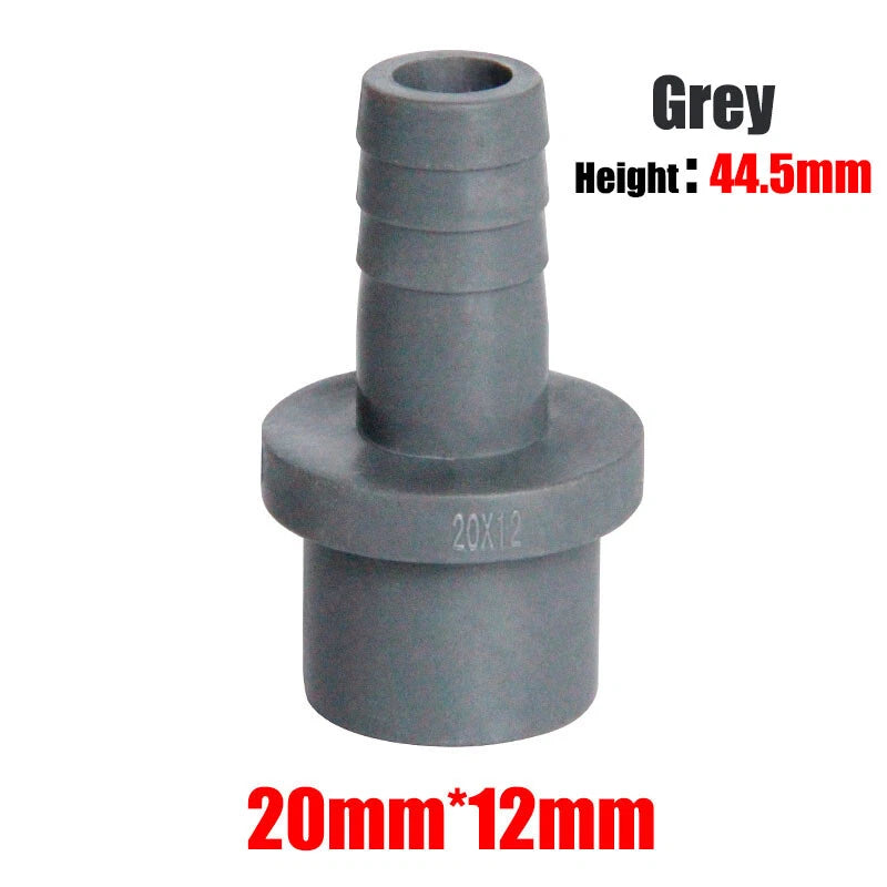 Pagoda 20mm 25mm PVC Pipe Connector Fittings Adapter To Hose OD 5mm~20mm Grey