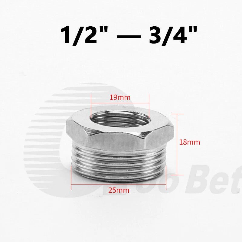 Stainless Steel BSP Reducing Bushing — Male to Female Thread Pipe Fitting (1/4" to 2")