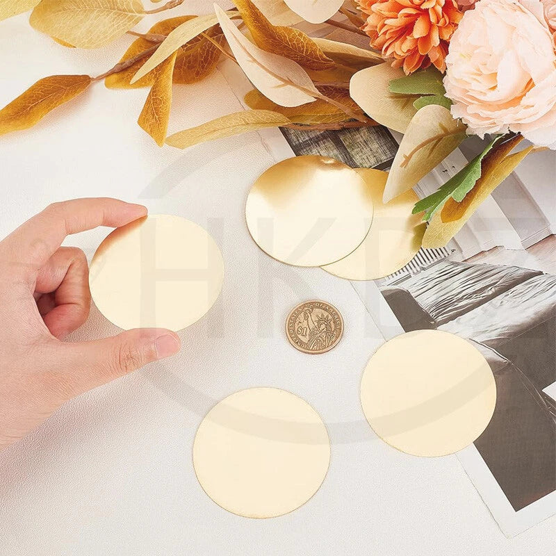 H62 Solid Brass Discs Plate Round Sheets Thickess 0.3mm-3mm Diameters 10-300mm