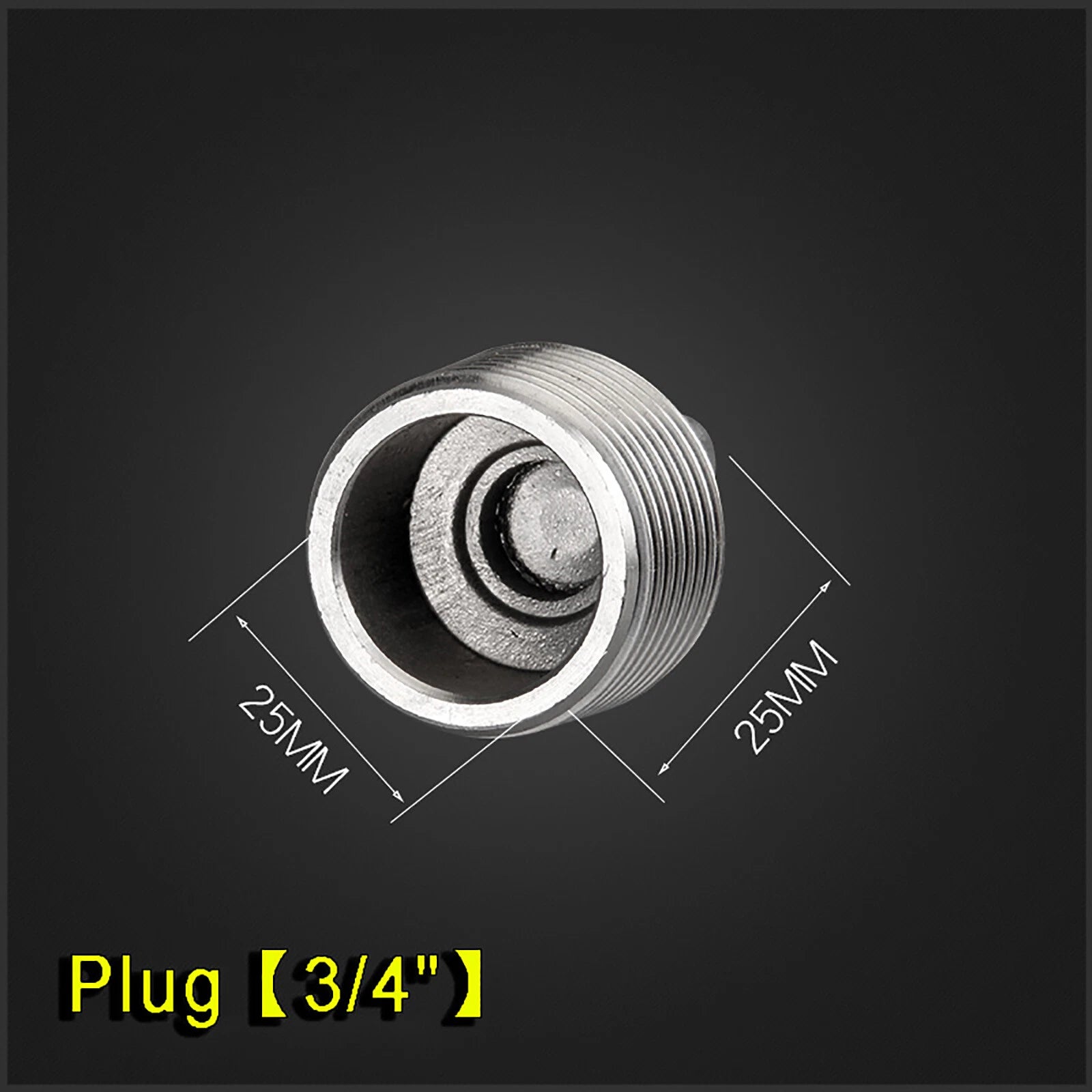 BSP 304 Stainless Steel Pipe End Cap and Plug — 1/8" to 2" Female Cap & Male Plug