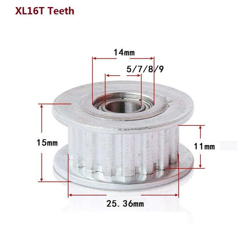 XL Timing Belt Idler Bearing Pulley Tensioner Toothless & Toothed Width 11mm