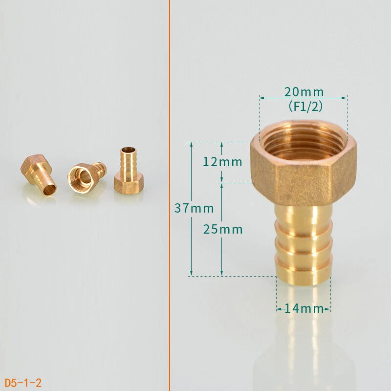 BSP Hose Barb Fittings — 1/2" & 3/4" Male or Female Thread × 6–25mm Barb (2-Pack)