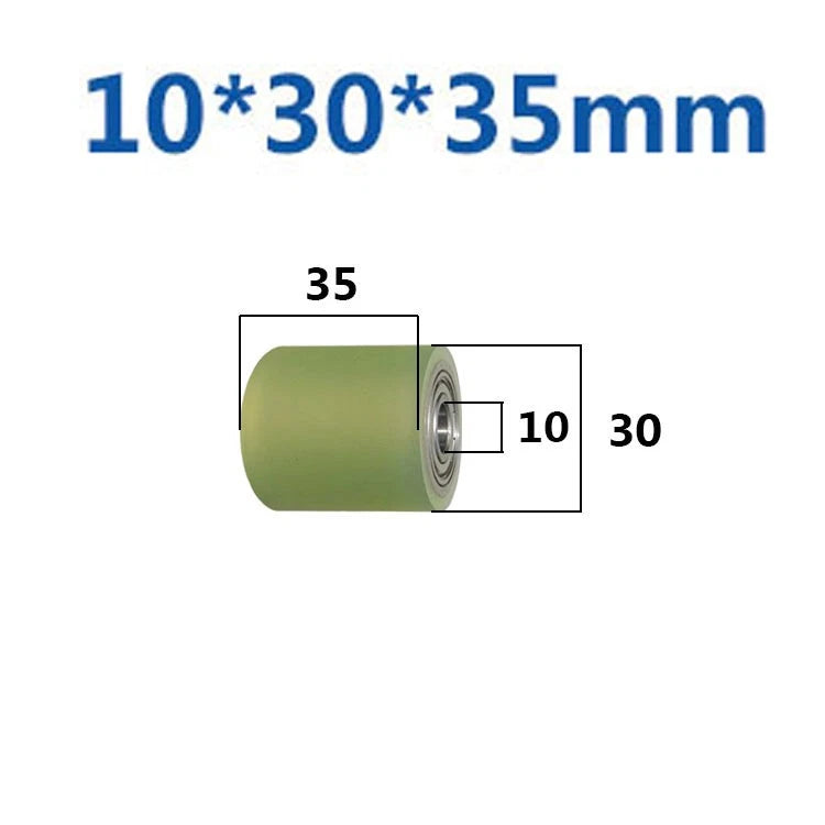 Ø10mm Polyurethane Ball Bearing Rubber Coated Bearings Pulley Guide Wheel Molded