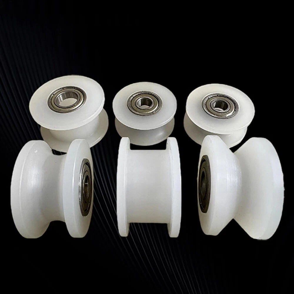 OD 30-85mm Nylon Pulley Wheel with Ball Bearing U/V/H Groove for Door and Window