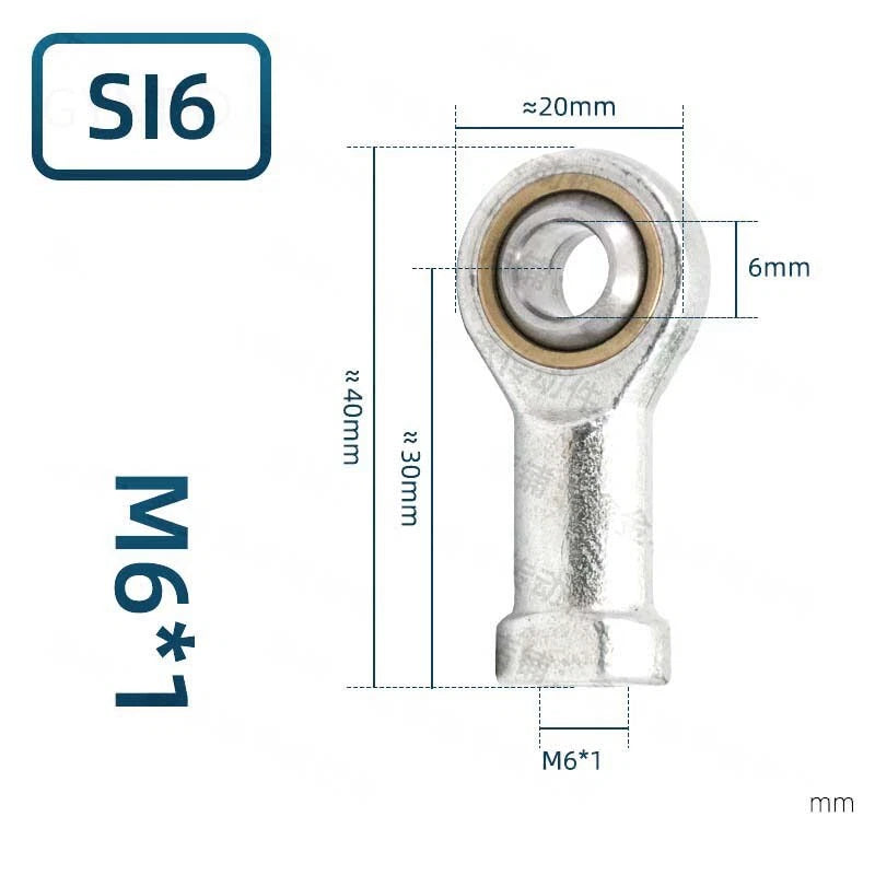 SI Female Series Rod End Bearings M3 M4 M5 M6 M8 M10 - M30 Right-Left Thread