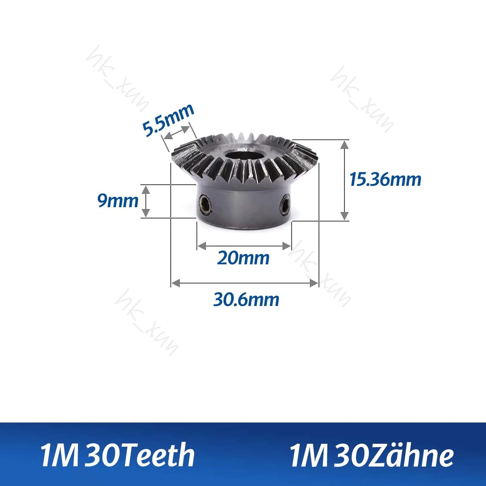 1/1.5/2 Mod 15-40 Tooth 1:2 Metal Motor Bevel Gears 90° Pairing Gear 45# Steel