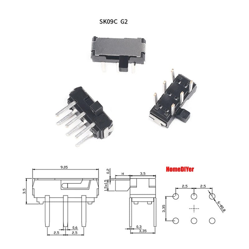 Miniature Slide Switch SS SK Series — 2/3 Position, 3–8 Pin Toggle Switches