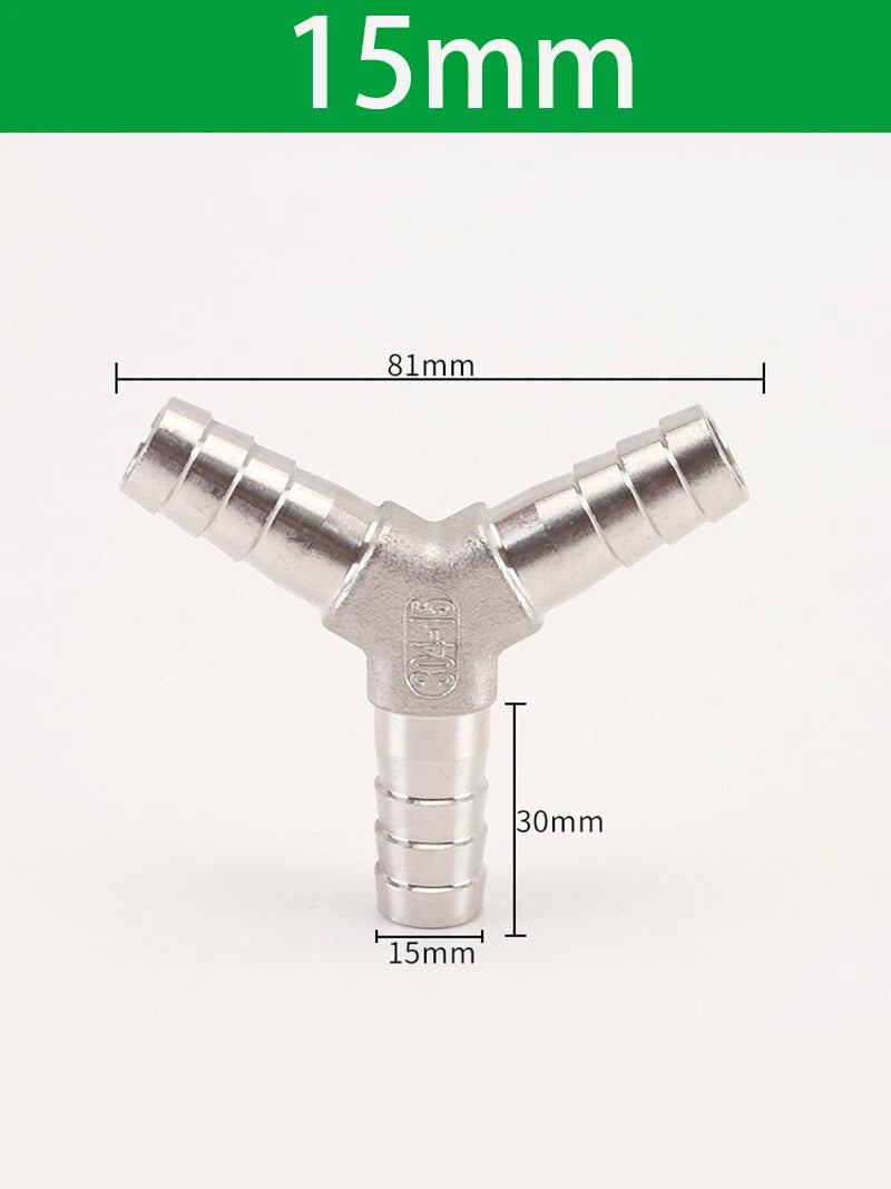 Stainless Steel T Joiner Various Piece Fuel Hose Gas Joiner Tee Connector 6-41mm