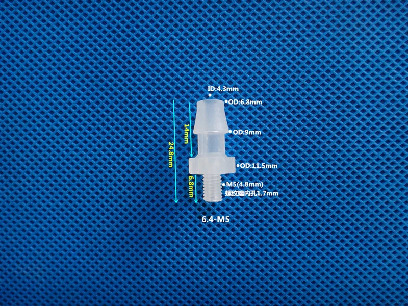 Aquarium Accessories Plastic Hose Barb Fitting Metric Thread Male Connector