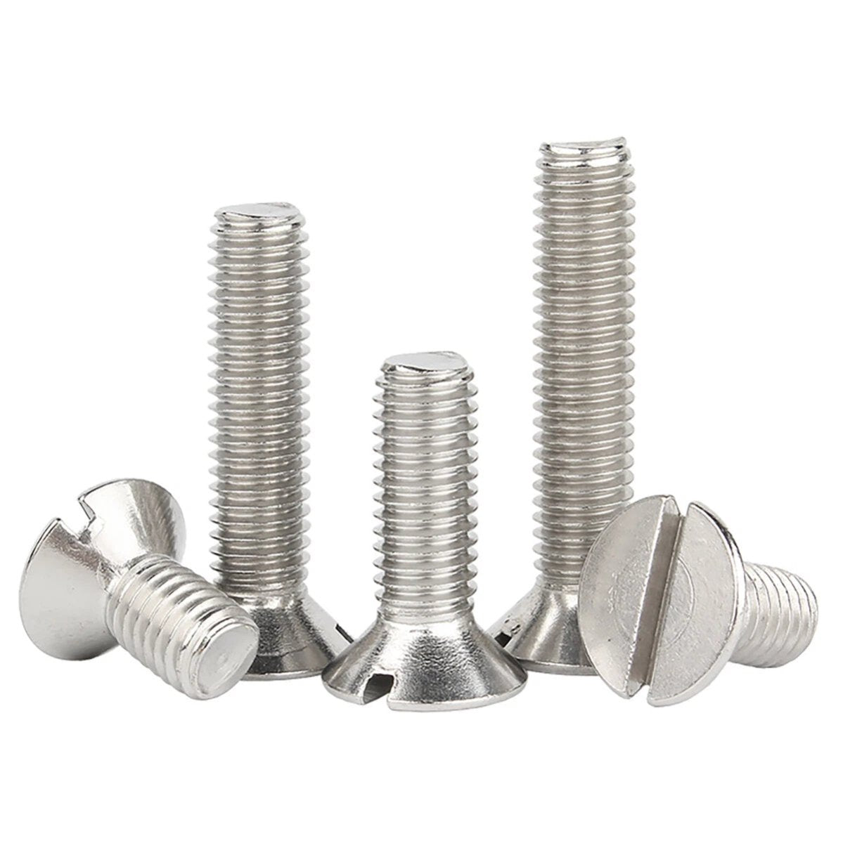 A2 Stainless Steel Slotted Countersunk Screws DIN 963 | M4 M5 M6 - HomeDIYer