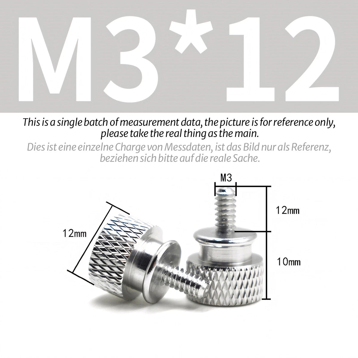 M3 Knurled Thumb Screws – Colorful Aluminum Alloy Hand-Tighten Grip Bolts