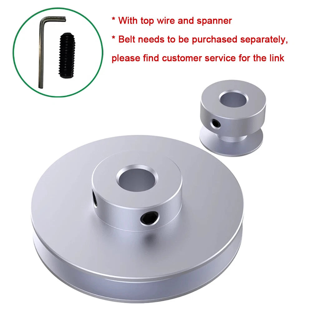 OD 50/60/80/100mm Pulley Aluminum V Single Groove Pulleys Wheels for B-Type Belt