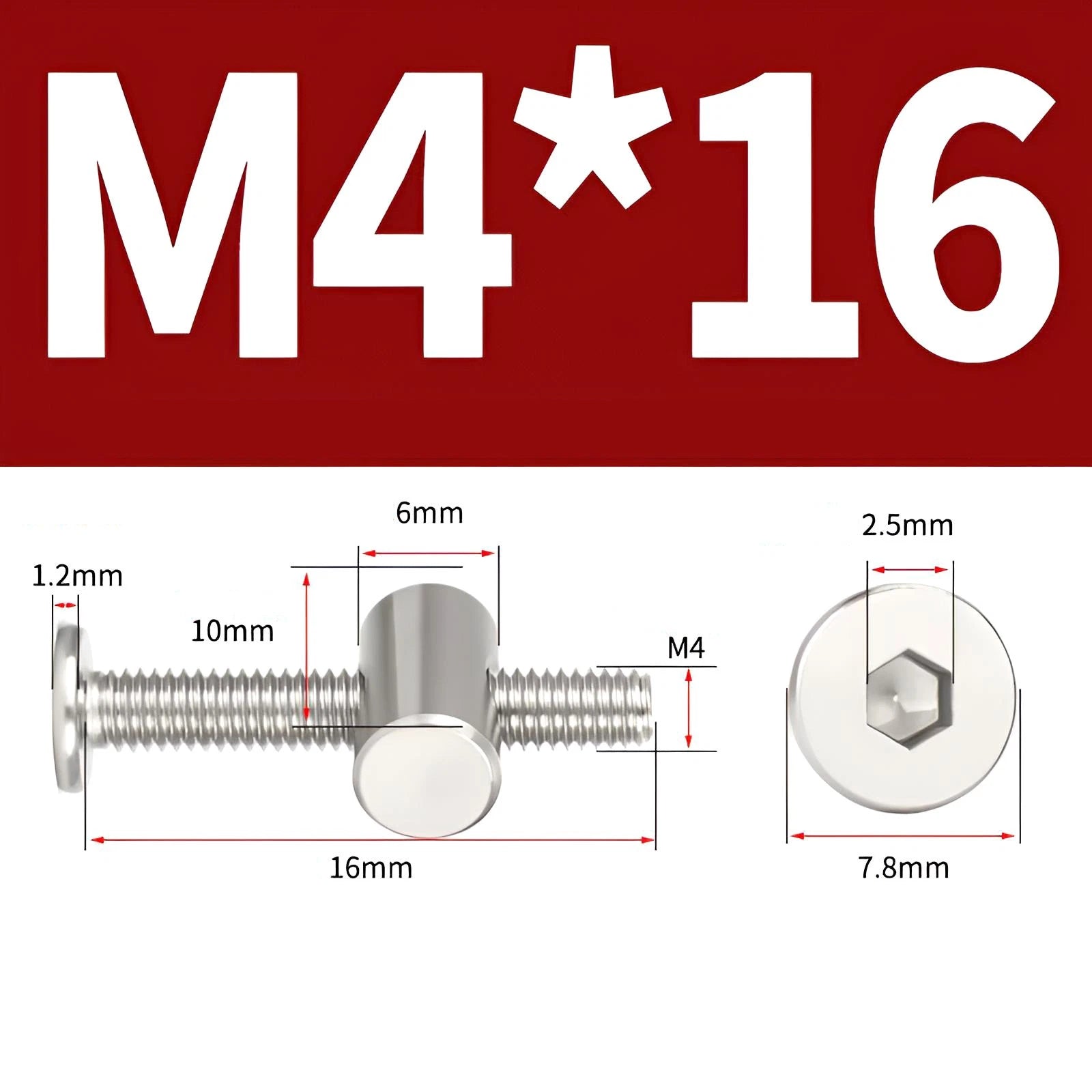 M4 M5 M6 M8 304 Stainless Steel Furniture Connecting Bolts with Barrel Nuts