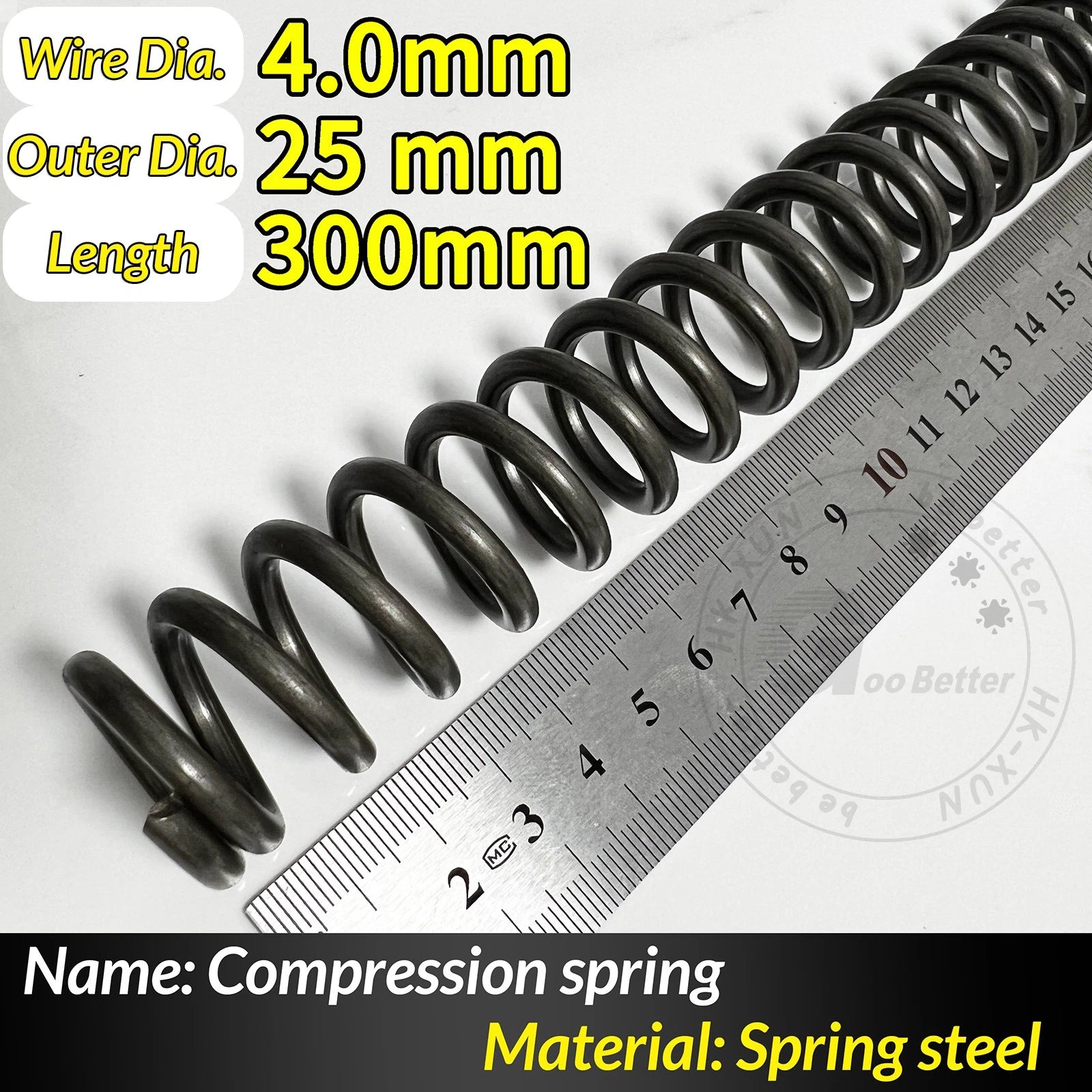 Compression Spring Pressure Springs, Wire Dia 4-5mm, OD 20-80mm, Length 300mm