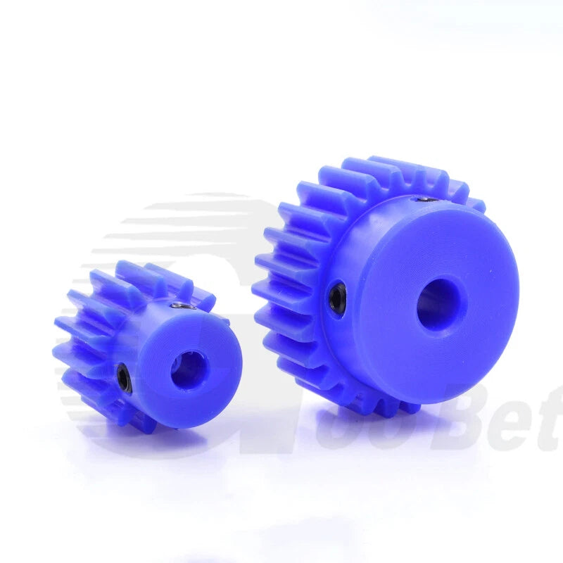 Mod 1/1.5/2 Precision Spur Gear Pinion 15-120 Tooth with Step Bore 4-16mm Nylon