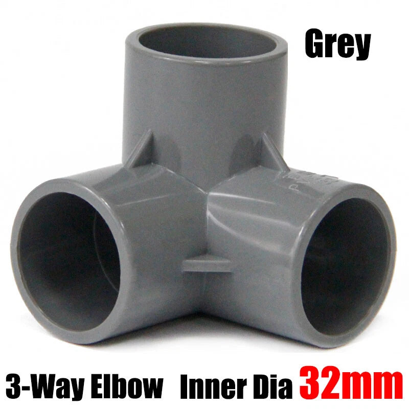 PVC 3 4 5 6-Way Elbow Connector Direct Pipe Fittings 20-110mm White Blue Grey