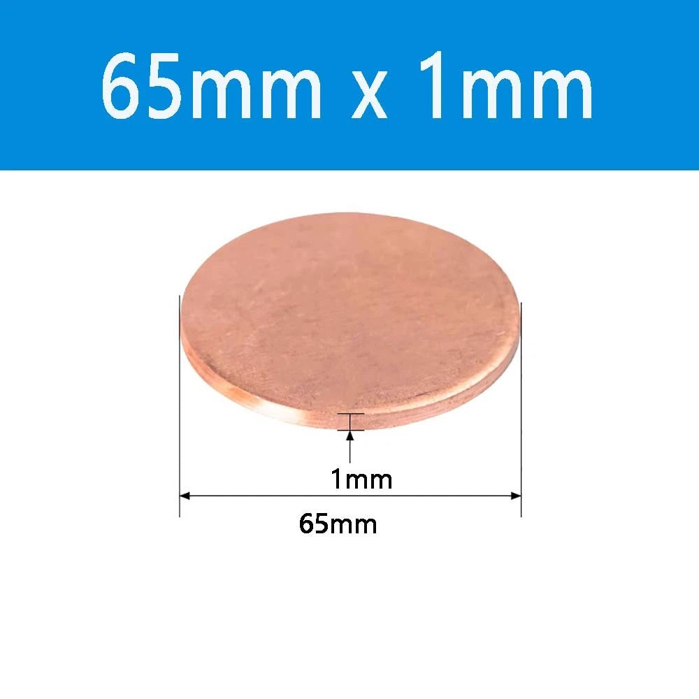 T2 Solid Pure Round Copper Sheet Flat Round Copper Disc Blank Round Metal Sheet