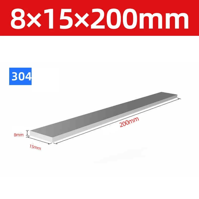 304 Stainless Steel Flat Bar Metal Plate Strip Width 10mm-80mm Thick 3mm to 20mm