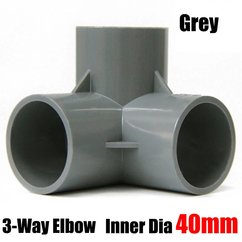 PVC 3 4 5 6-Way Elbow Connector Direct Pipe Fittings 20-110mm White Blue Grey