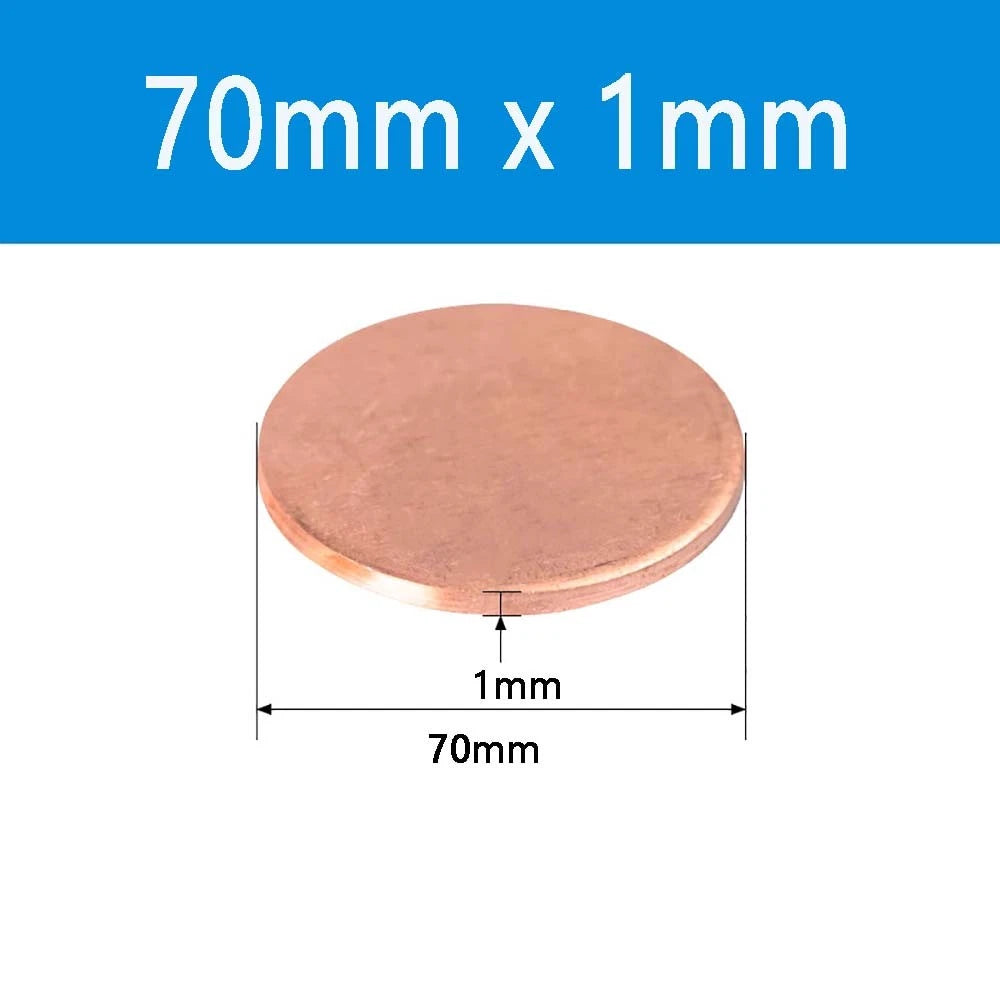 T2 Solid Pure Round Copper Sheet Flat Round Copper Disc Blank Round Metal Sheet