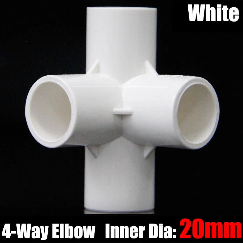 PVC 3 4 5 6-Way Elbow Connector Direct Pipe Fittings 20-110mm White Blue Grey