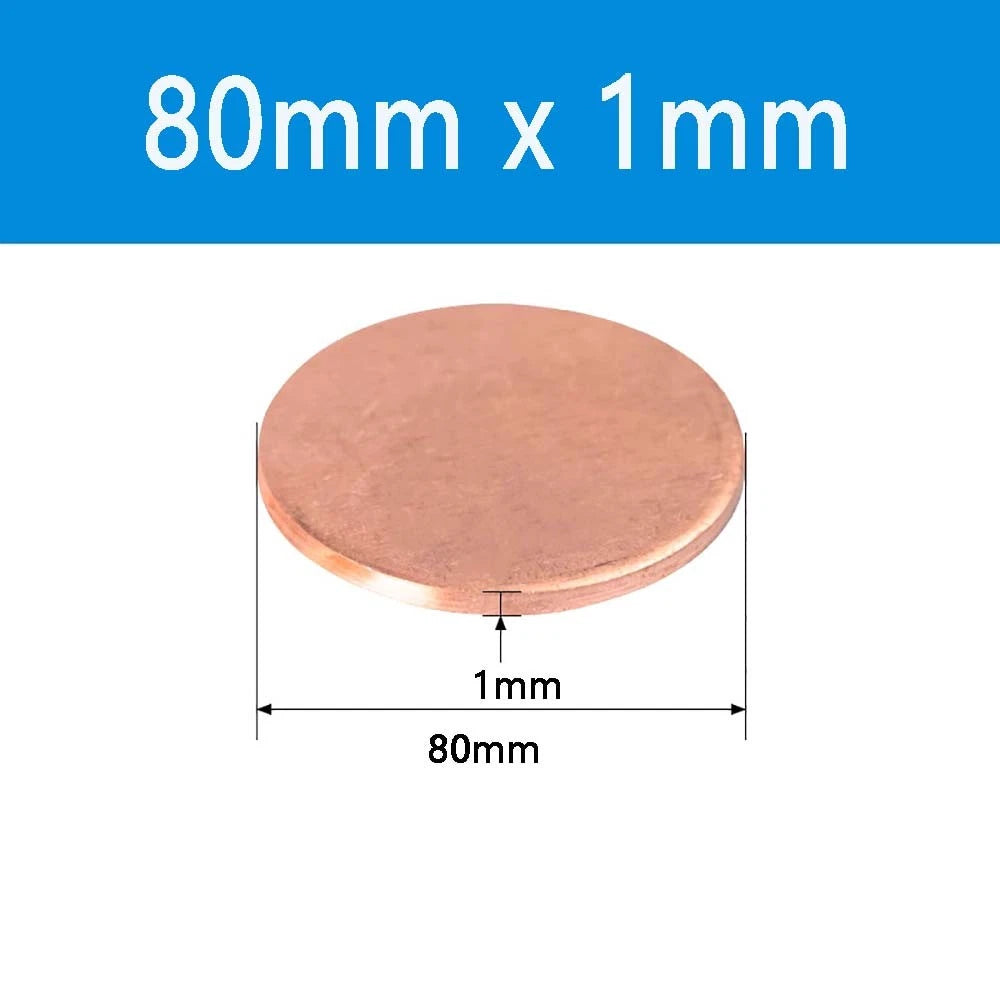 T2 Solid Pure Round Copper Sheet Flat Round Copper Disc Blank Round Metal Sheet