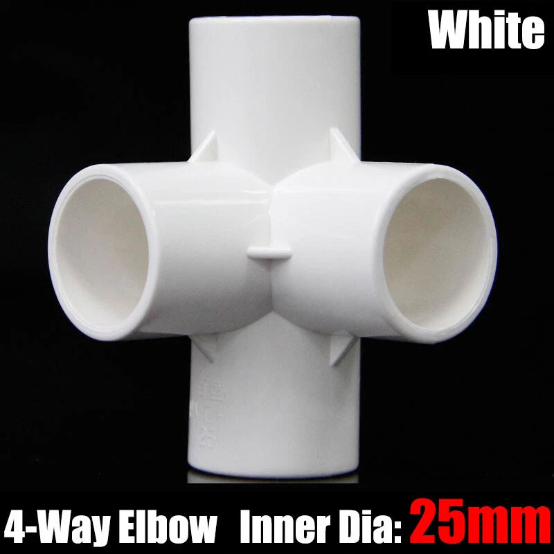 PVC 3 4 5 6-Way Elbow Connector Direct Pipe Fittings 20-110mm White Blue Grey