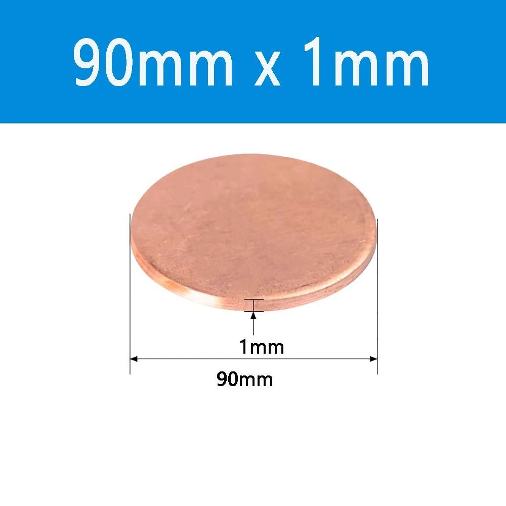 T2 Solid Pure Round Copper Sheet Flat Round Copper Disc Blank Round Metal Sheet