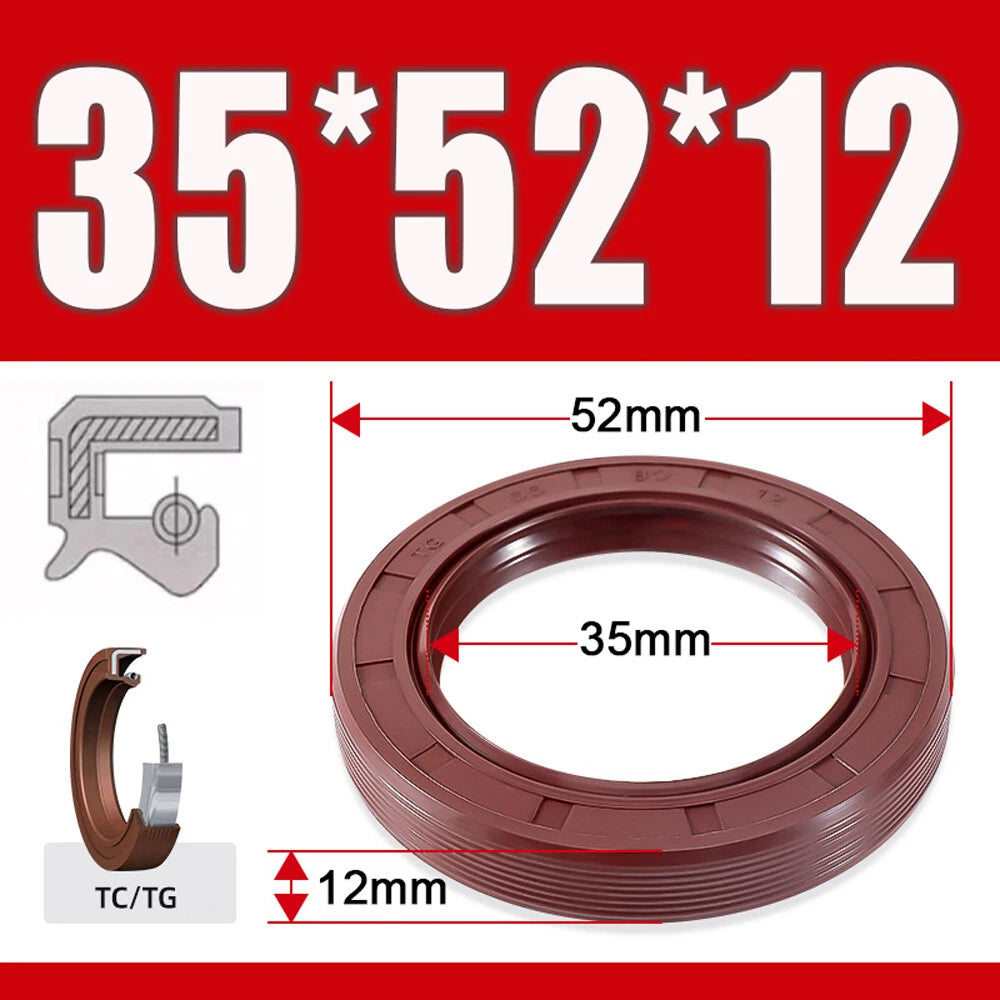 TC/TG Dual Lip FKM Oil Seal — Metric Rotary Shaft Sealing Ring, ID 25–50mm